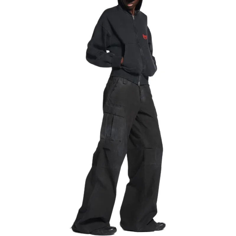 Balenciaga Cargo Pants Loose Fit Women's Black-2
