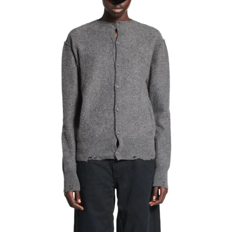 Balenciaga Cashmere Sweater Regular Fit Women's Gray-2