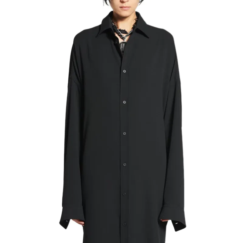 Balenciaga Long Sleeved Dress Regular Fit Women's Black-5