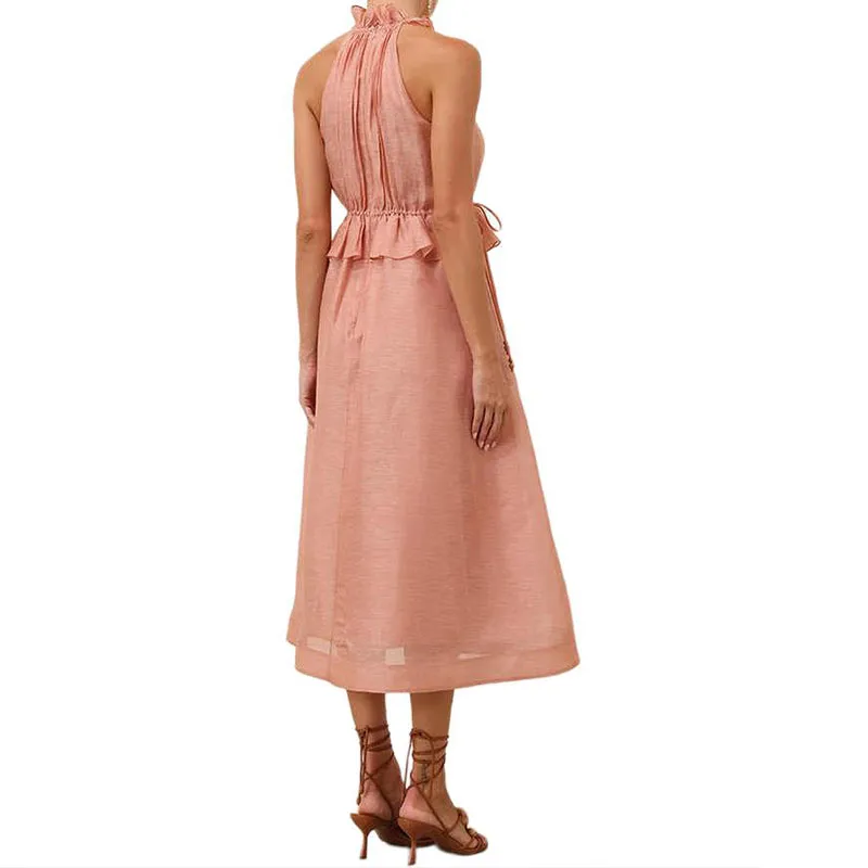 Zimmermann SS25 Sleeveless Dress Women's Light Red-2