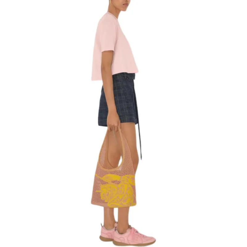 Burberry SS25 Drop Shoulder Sleeve T Shirt Women's Pink-3