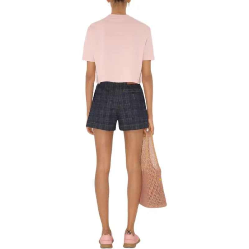 Burberry SS25 Drop Shoulder Sleeve T Shirt Women's Pink-2