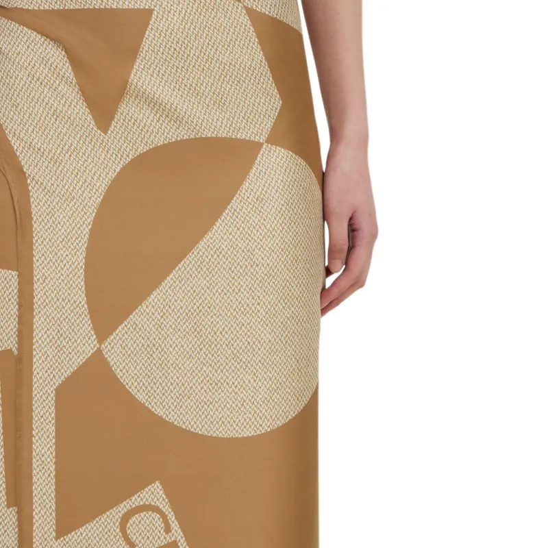 FERRAGAMO FW25 Casual Long Skirt Women's Ranger Hunter Green-3