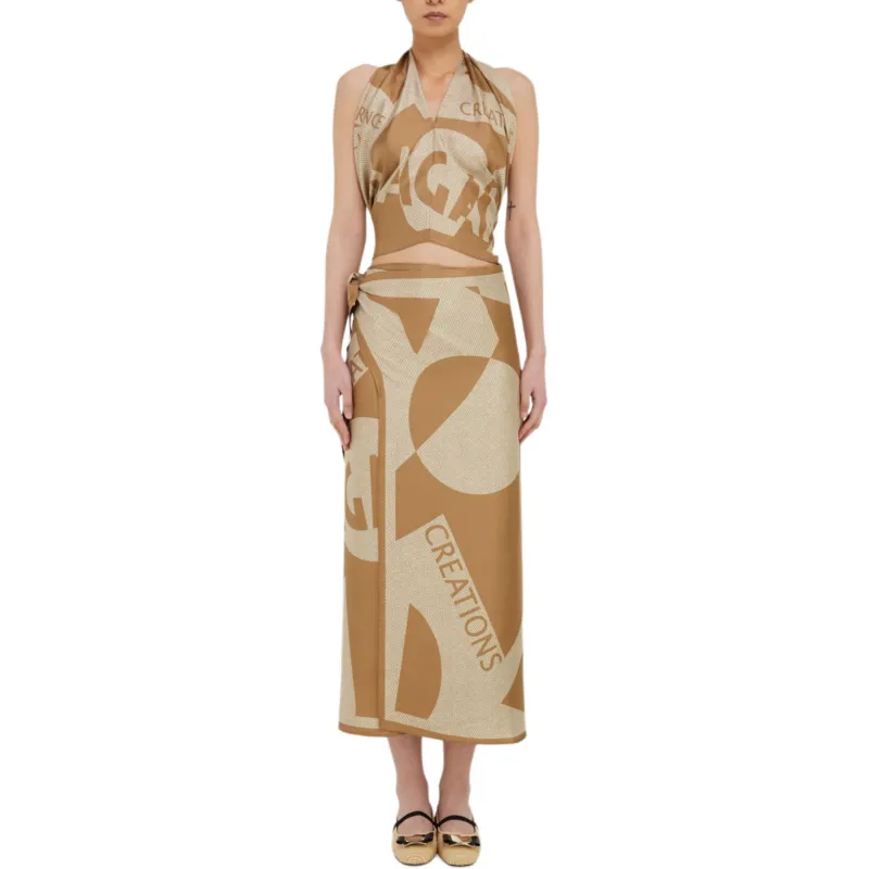 FERRAGAMO FW25 Casual Long Skirt Women's Ranger Hunter Green-1