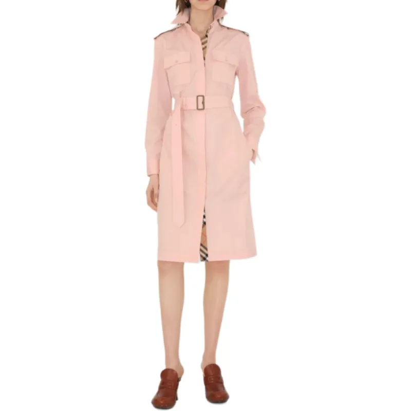Burberry Trench SS25 Long Sleeved Dress Women's Pink-1
