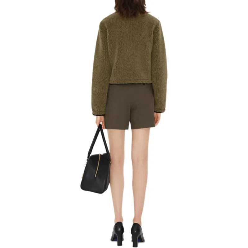 Burberry Fleece Cropped Jacket-2