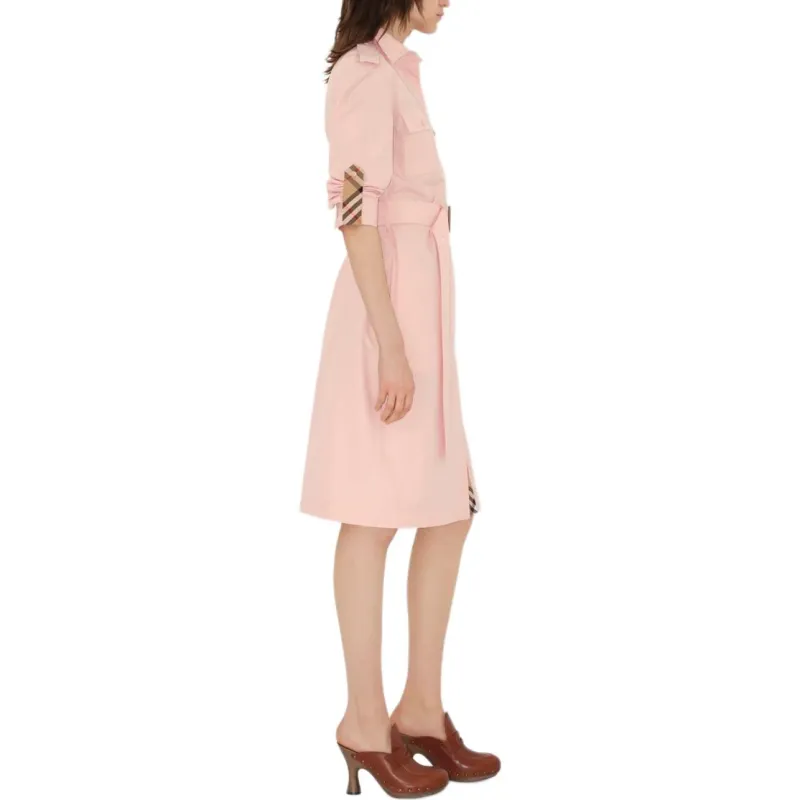 Burberry Trench SS25 Long Sleeved Dress Women's Pink-3