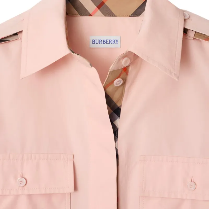 Burberry Trench SS25 Long Sleeved Dress Women's Pink-4