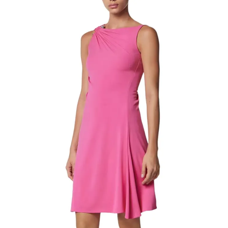 VERSACE Safety Pin Draped Flared Mini Dress-3