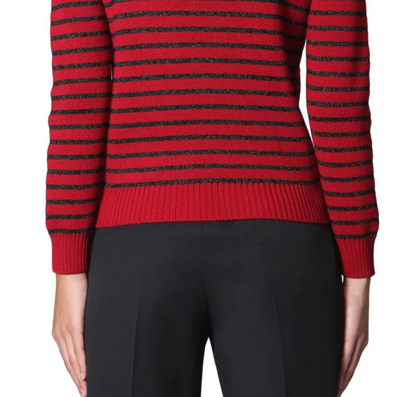 SAINT LAURENT Striped Knit Sweater-3