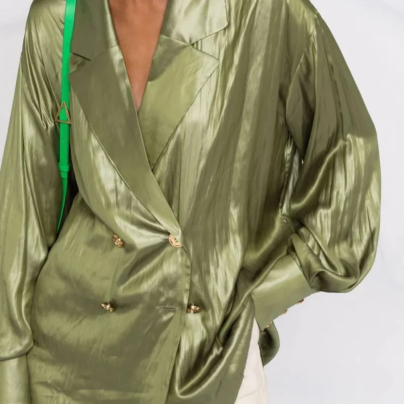 BALMAIN Shirts Women's Green-4