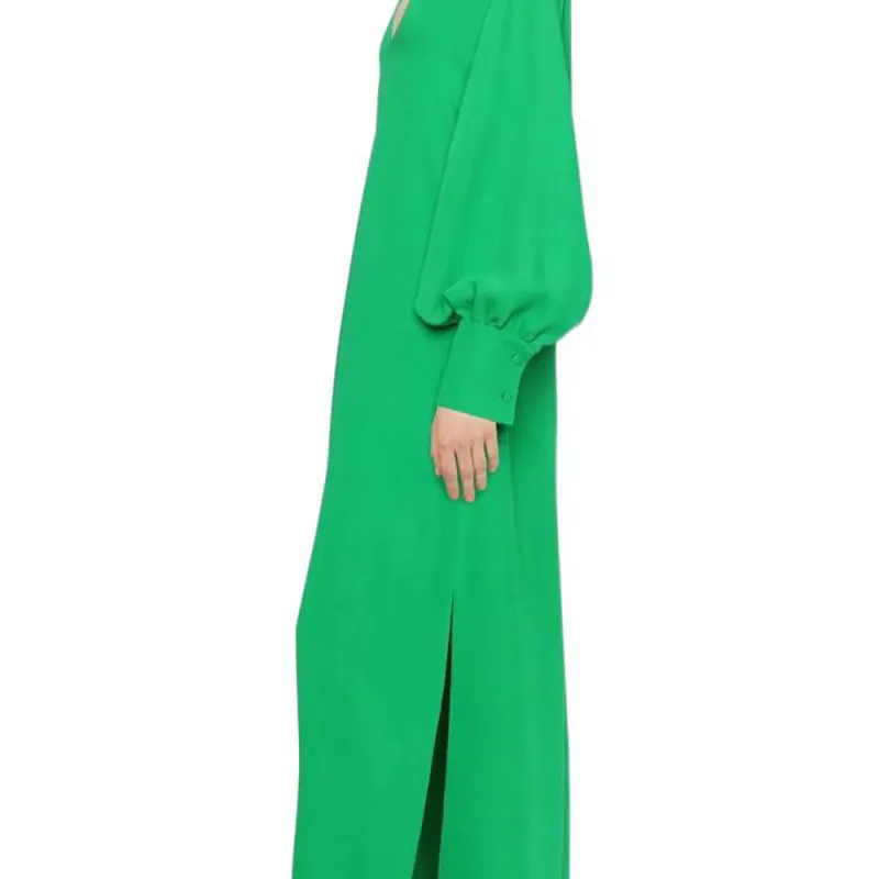 Valentino Long Sleeved Dresses Women's Green-4