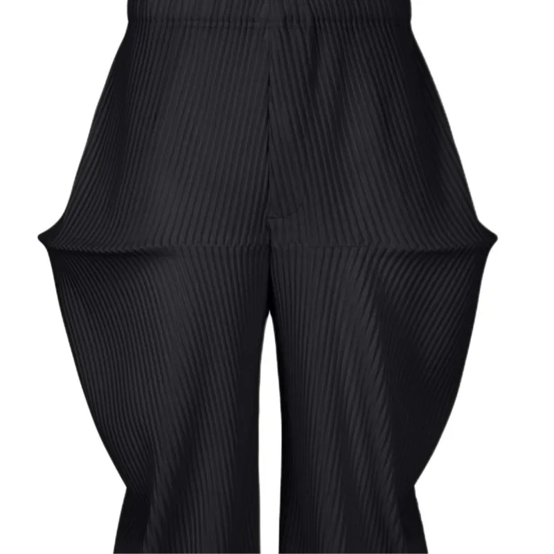 Homme Plissé Issey Miyake Casual Pants Men's Black-1