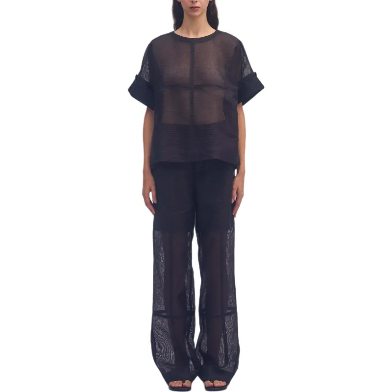 ISSEY MIYAKE Regular T Shirt Women's Black-1