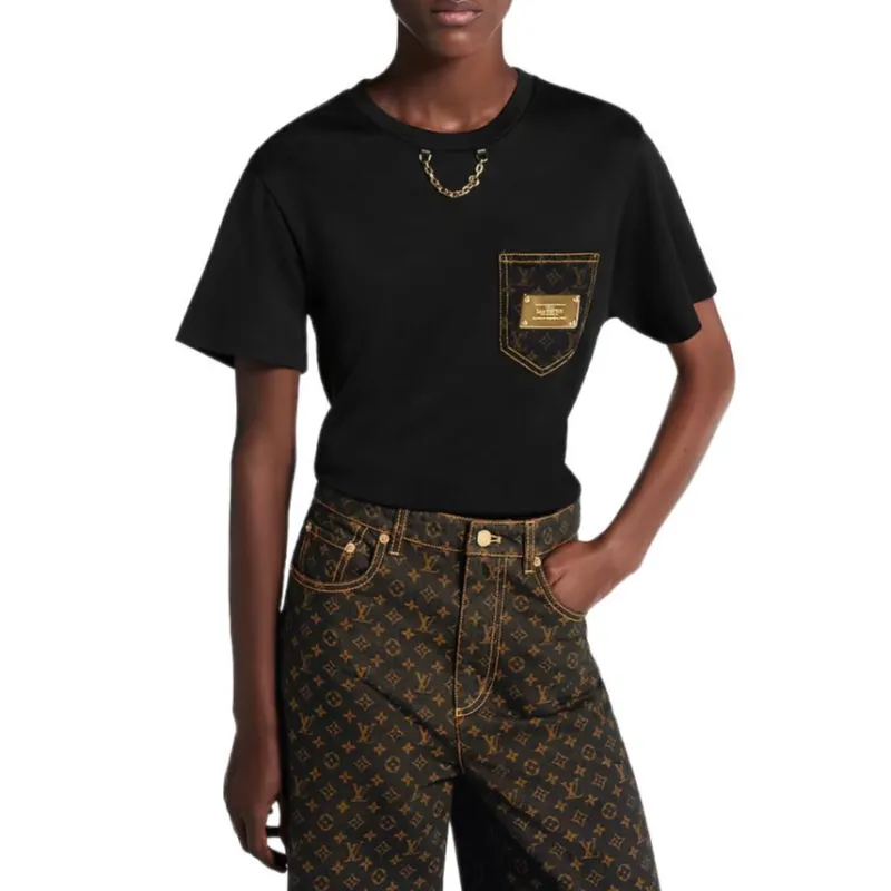 LOUIS VUITTON SS25 Regular T Shirt Women's Black-3
