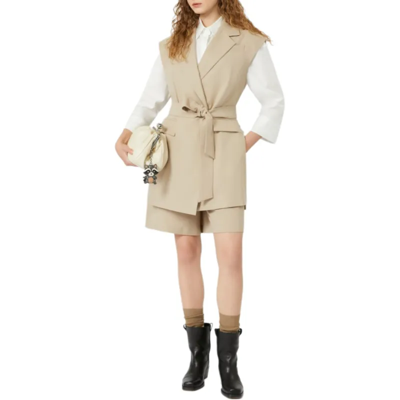 WEEKEND MaxMara Business Suit Coat Women's Beige Yellow-3