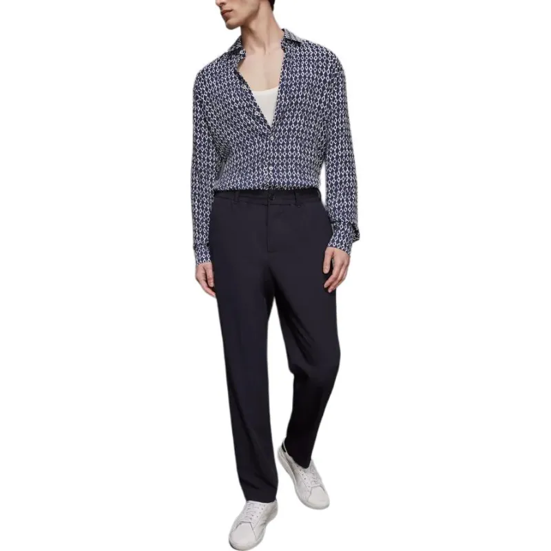 Patrizia Pepe SS25 Casual Pants Men's Blue-1