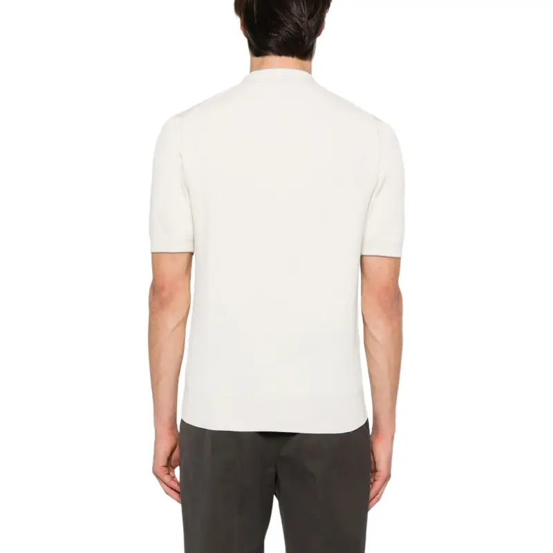 Brunello Cucinelli Fine Knitted Ribbed Polo Shirt-2