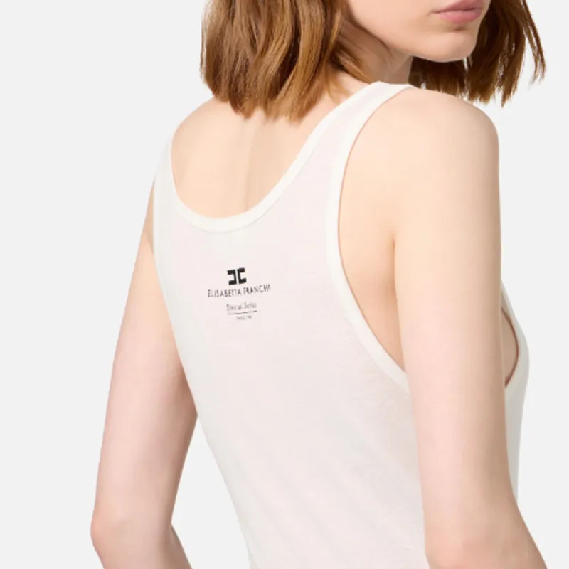 Elisabetta Franchi Logo print Top-4