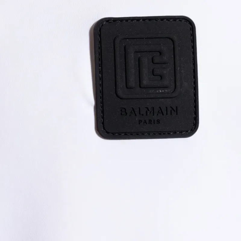 BALMAIN Logo Patch Swim T Shirt-3