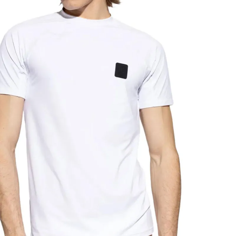 BALMAIN Logo Patch Swim T Shirt-4
