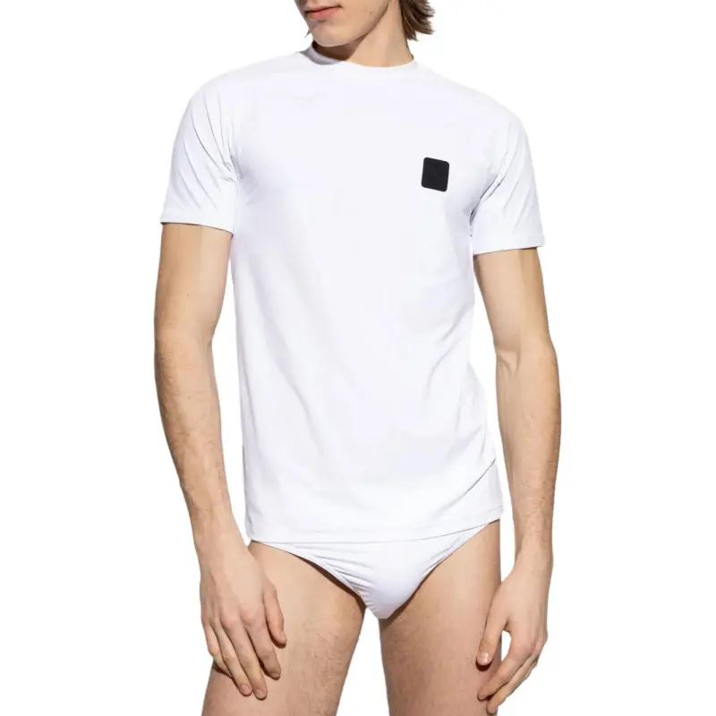 BALMAIN Logo Patch Swim T Shirt-1