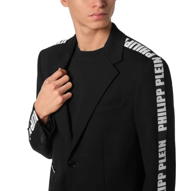 PHILIPP PLEIN Logo tape Blazer-4