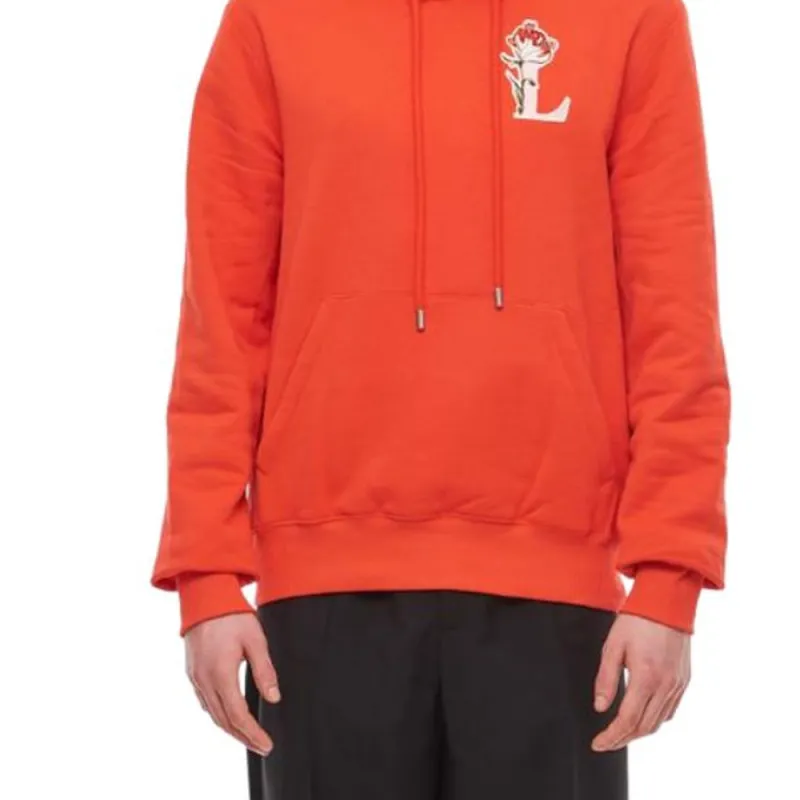 Lanvin SS23 BOTANICA Sweatshirt Unisex Furong Red-5