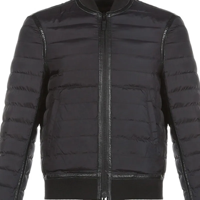 EMPORIO ARMANI Leather Jacket Men's Black-5