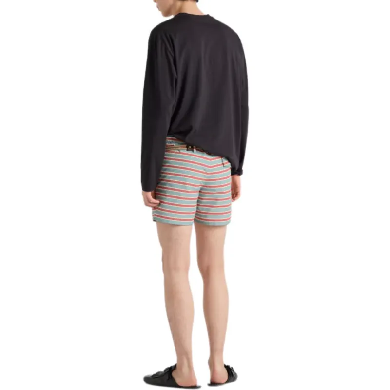 PRADA SS25 Swimming Shorts Men's Star Realm Blue-2