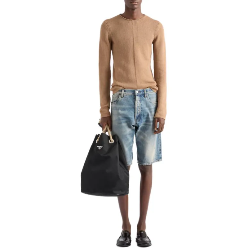 PRADA SS25 Denim Shorts Men's Blue-2