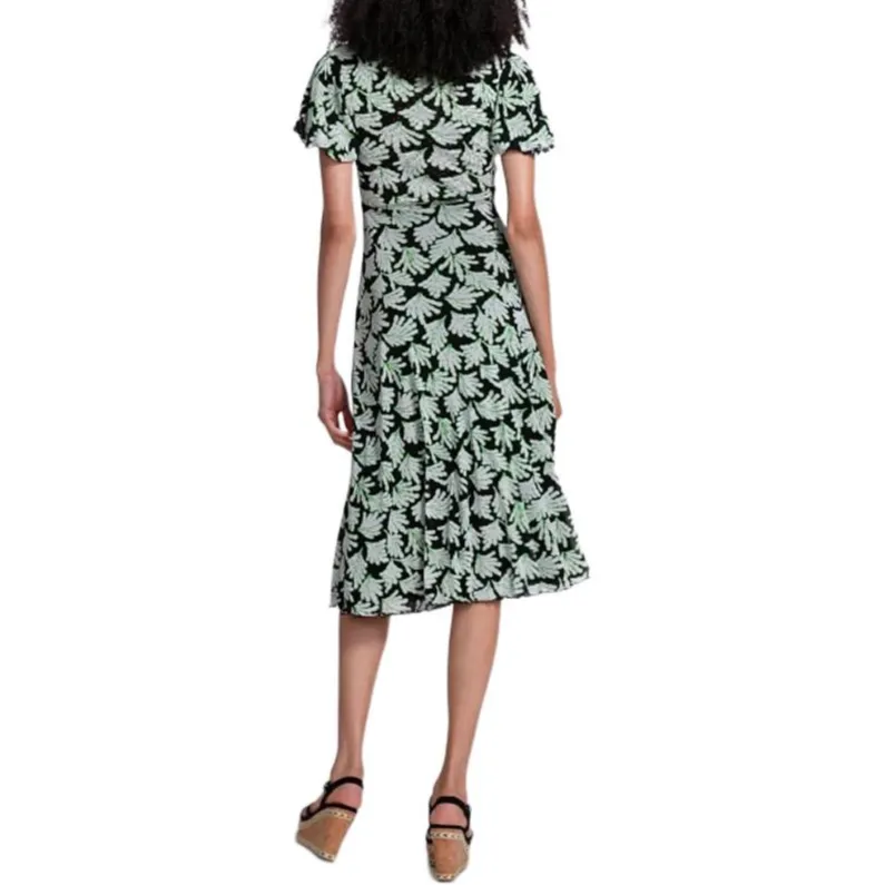 Diane Von Furstenberg FW25 Short Sleeved Dress Women's Green-4