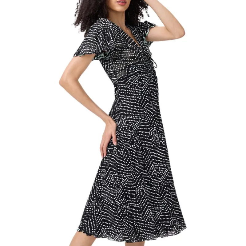 Diane Von Furstenberg FW25 Short Sleeved Dress Women's Green-2