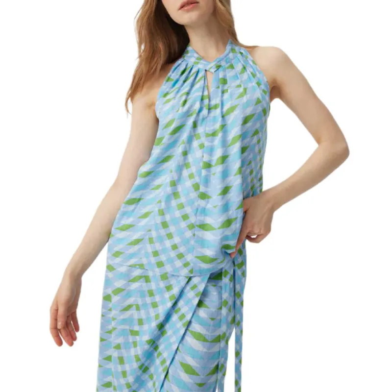 Diane Von Furstenberg SS25 Shirt Women's Blue-4