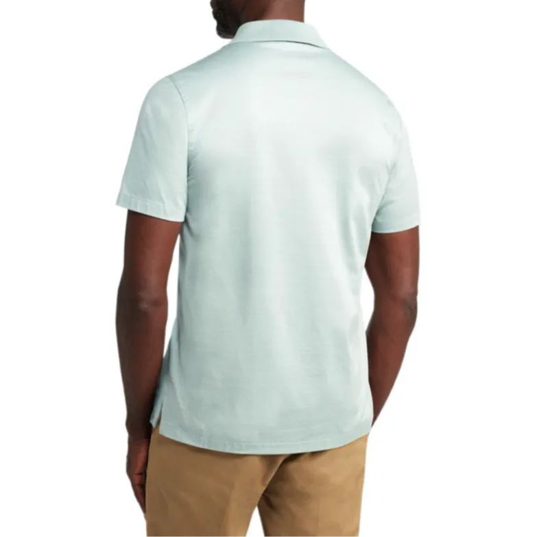 Dunhill Polo Shirt Men's Aqua Blue-3