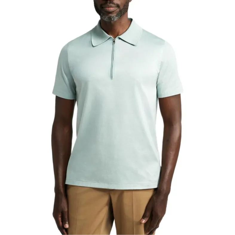 Dunhill Polo Shirt Men's Aqua Blue-2