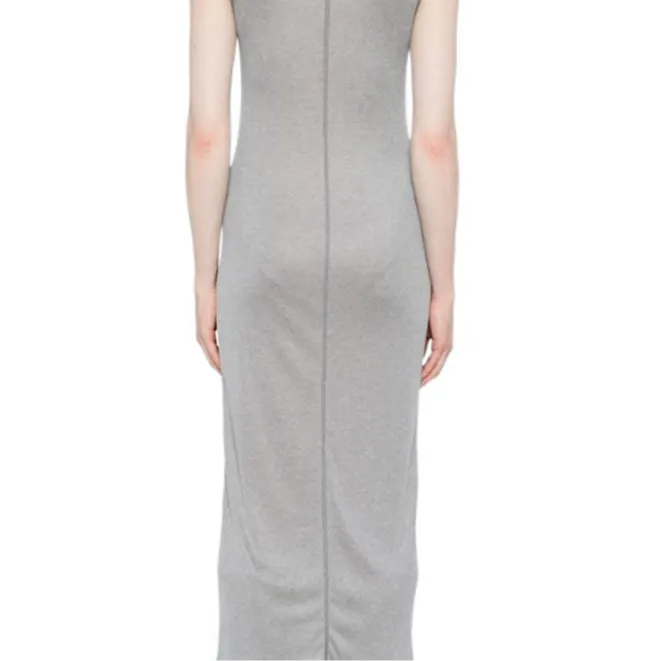 MIU MIU Sleeveless Dress Women's Gray-4