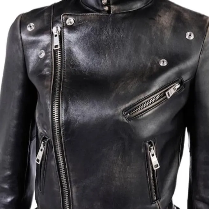 PRADA Leather Biker Jacket-5