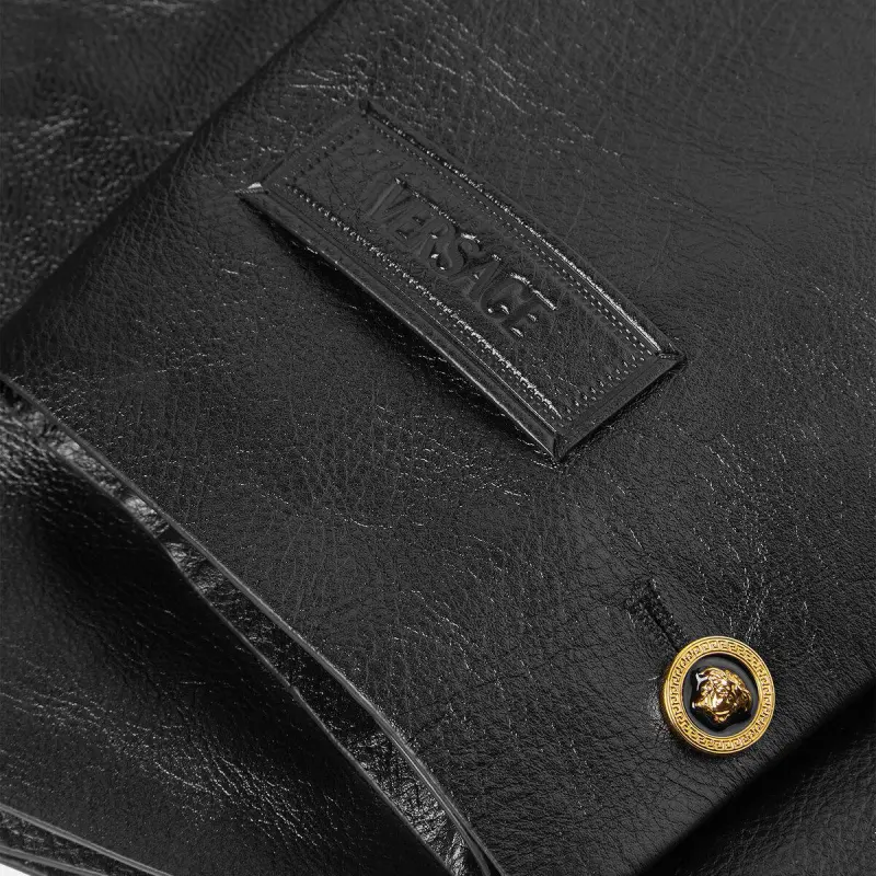 VERSACE Leather Blazer-3