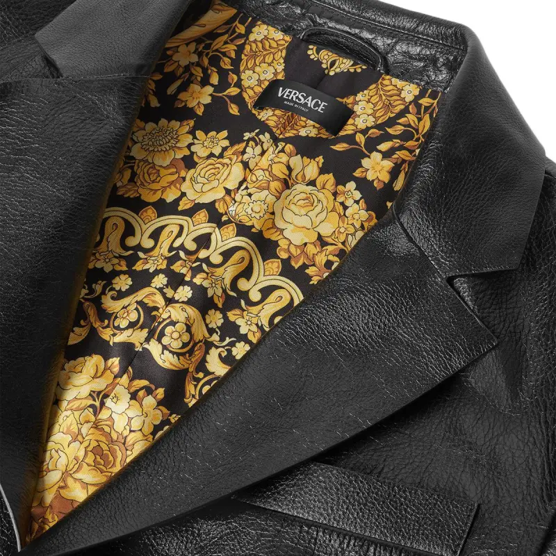 VERSACE Leather Blazer-2