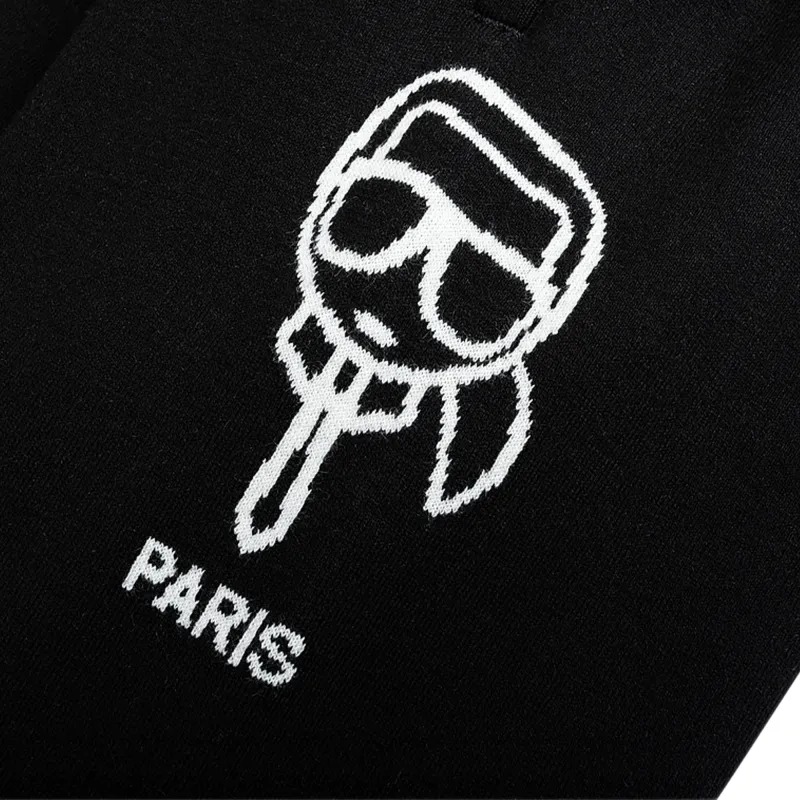 KARL LAGERFELD FW23 Knitted Sweatpants Men's Black-3