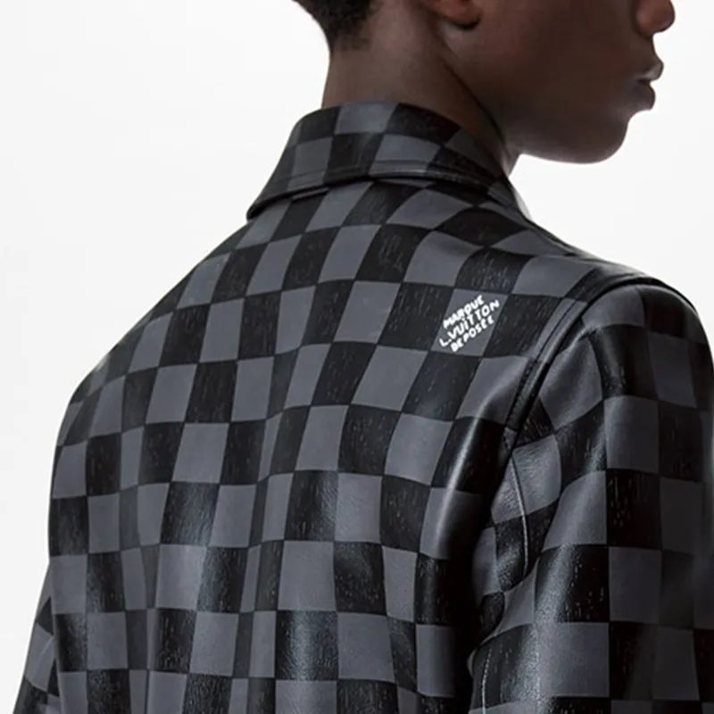 LOUIS VUITTON Damier Leather Jacket-4