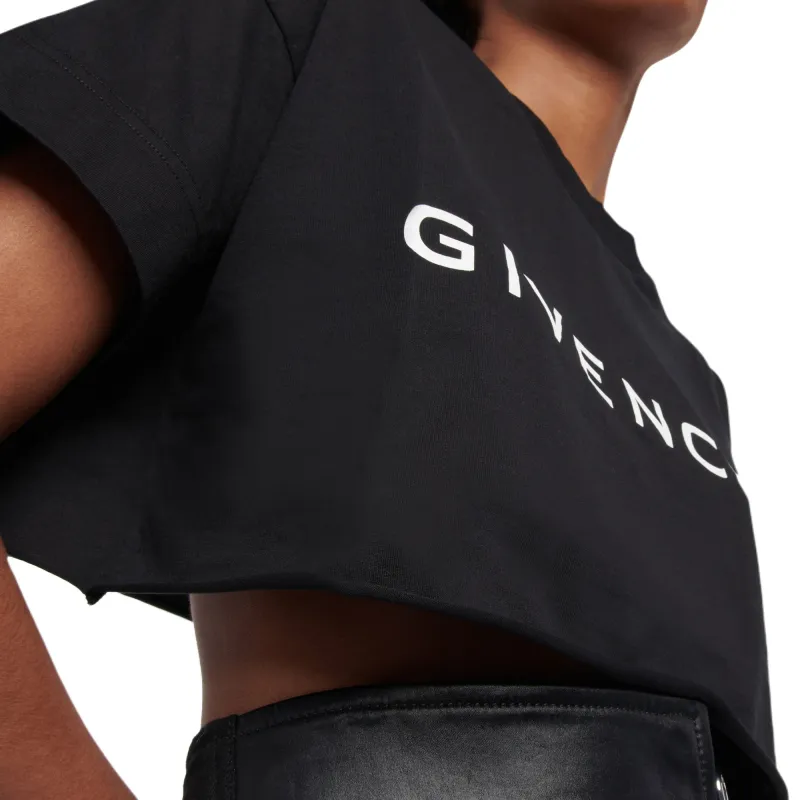Givenchy Cropped Tee 'Black'-4