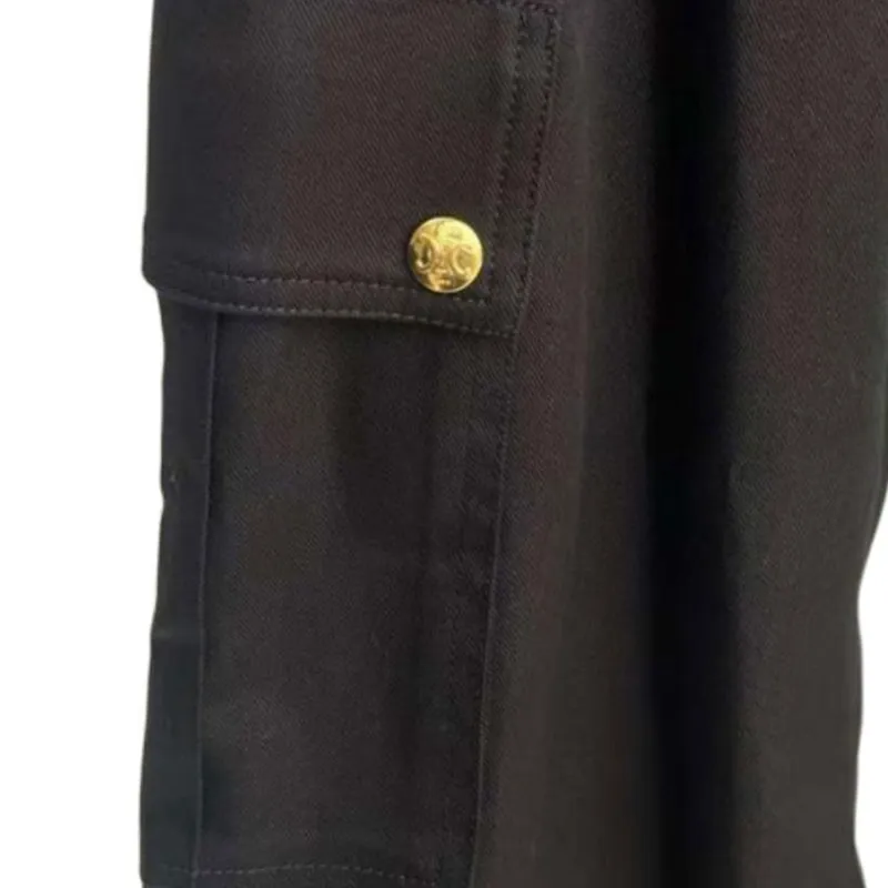 CELINE Pantalon Drawstring Cargo Pants-6