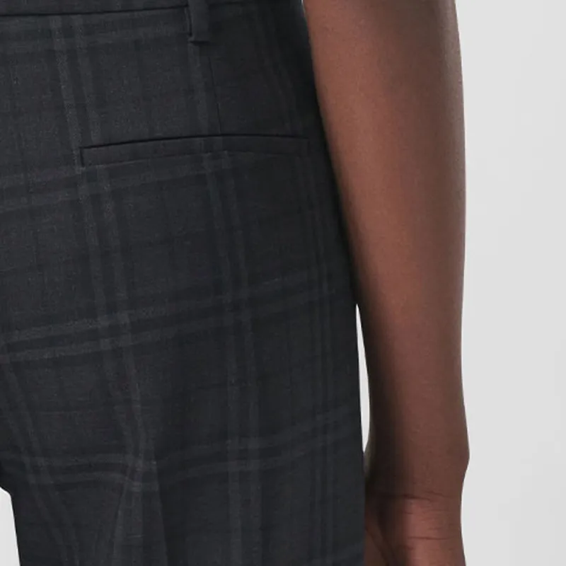 Burberry Check Wool Tailored Trousers-5