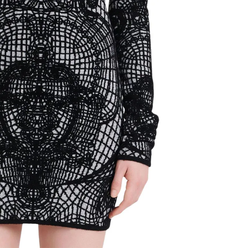 BALMAIN Graphic print Fitted Dress-6