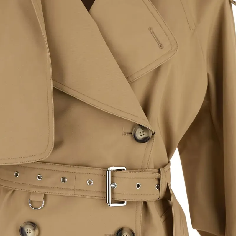 SportMax Ricamo Double Breasted Belted Trench Coat-5