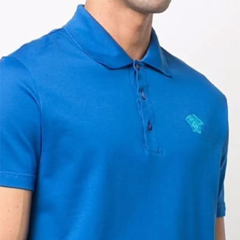 VERSACE VERSACE SS22 Polo Shirt Men's Blue-5
