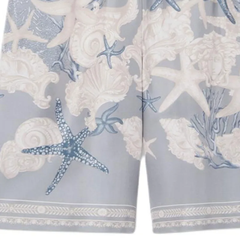 VERSACE Printed Silk Twill Shorts-4