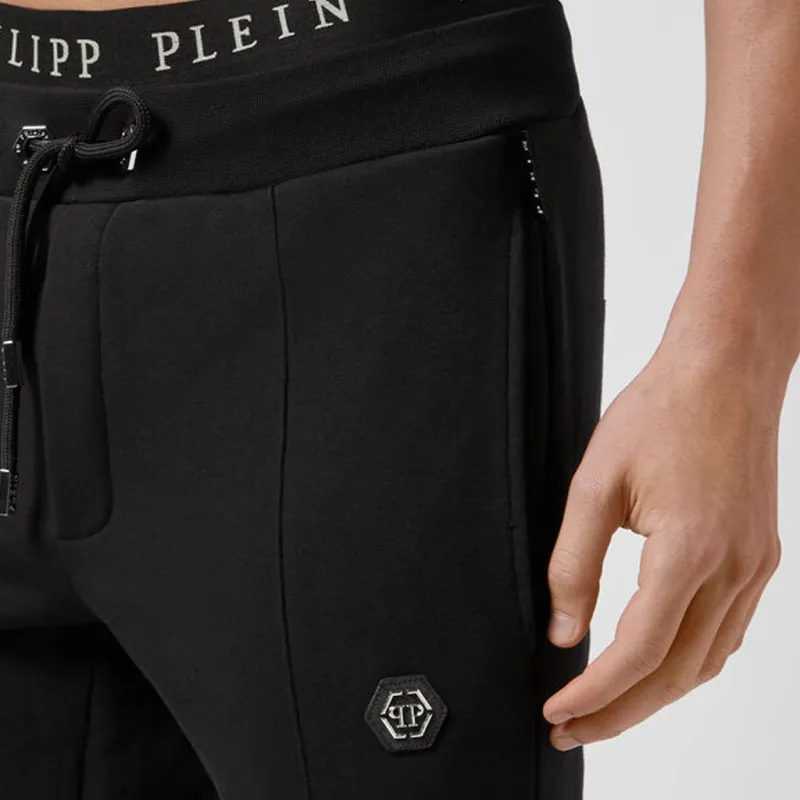 PHILIPP PLEIN Knitted Sports Pants Men's Black-4